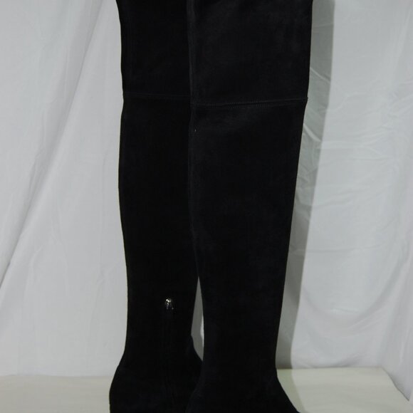 39/US9❤️ PRADA Stretch Suede Leather Over Knee High Heels Tall Boots ITALY OTK - Picture 12 of 15